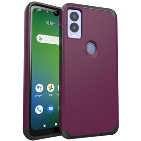 Cricket Magic 5G Tough Slim Hybrid Case (with Built-in Magnetic Plate) - Purple