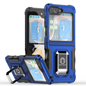 Samsung Galaxy Z Flip5 OPTIMUM Hybrid Case (with Magnetic Ring Stand) - Blue
