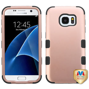 Samsung Galaxy S7 TUFF Hybrid Protector Cover - Rose Gold / Black