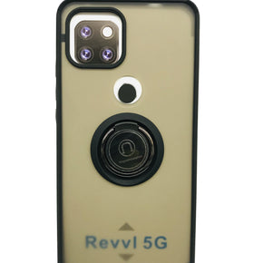 T-Mobile REVVL 5G Transparent Smoke Hybrid Ring Stand Case