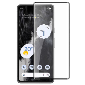 Google Pixel 7 Pro Full Coverage Tempered Glass Screen Protector - Black