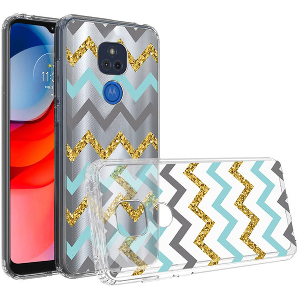Motorola Moto G Play (2021) Design Transparent Bumper Case - Dream Wireless