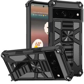 Google Pixel 7 Pro Machine Hybrid Case (with Magnetic Kickstand) - Black