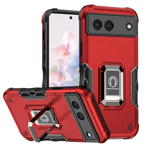 Google Pixel 7 OPTIMUM Hybrid Case (with Magnetic Ring Stand) - Red