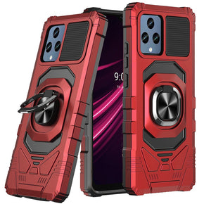 T-Mobile REVVL 6 5G Robotic Hybrid Case (with Magnetic Ring Stand) - Red