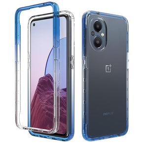 OnePlus Nord N20 5G Two Tone Transparent Bumper Shockproof TPU Case - Blue