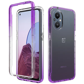 OnePlus Nord N20 5G Two Tone Transparent Bumper Shockproof TPU Case - Purple