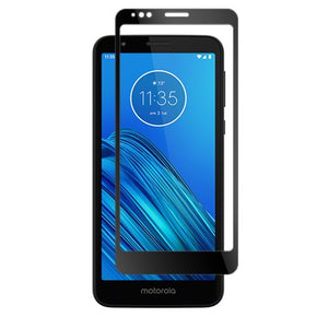 Motorola Moto E6 Full Cover Tempered Glass Screen Protector (Bulk Packaging) - Black