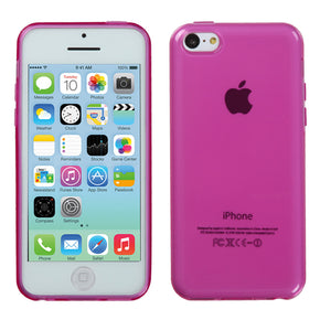 Apple iPhone 5C Semitransparent TPU Case - Hot Pink