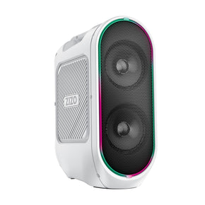 Sonic Z4 Portable Wireless Bluetooth Speaker [Color-Changing LEDs][Includes Microphone] - Lunar White