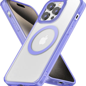 Apple iPhone 15 Pro Max (6.7) Lunar Lite Series Magsafe Hybrid Case - Purple