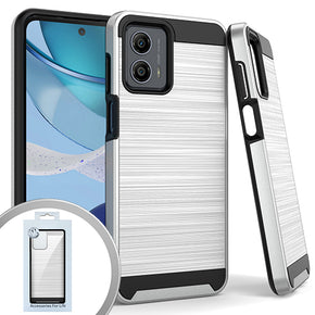 Motorola Moto G 5G (2023) BC Brushed Metal Hybrid Case - Silver