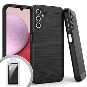 Samsung Galaxy A14 5G BC3 Brushed Metal Hybrid Case - Black