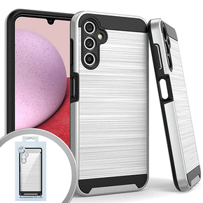 Samsung Galaxy A14 5G BC3 Brushed Metal Hybrid Case - Silver