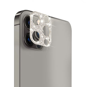 Apple iPhone 14 (6.1) / iPhone 14 Plus (6.7) Diamond Camera Lens Protector Cover - Silver