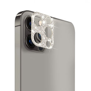 Apple iPhone 14 Pro Max (6.7) / iPhone 14 Pro (6.1) Diamond Camera Lens Protector Cover - Silver
