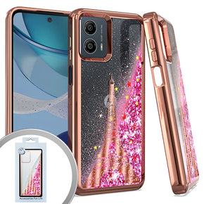 Motorola Moto G 5G (2023) Chrome Glitter Motion Design Case - Paris Tower