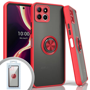 Boost Celero 5G Plus (2023) Magnetic Ringstand 3 Transparent Smoke Case - Red