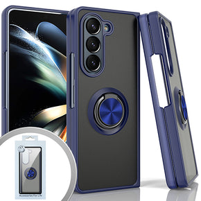 Samsung Galaxy Z Fold5 Magnetic Ringstand 3 Transparent Smoke Case - Blue