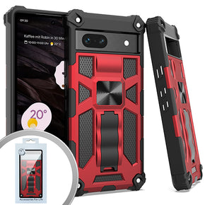 Google Pixel 7A Tactical Stand Hybrid Case - Red