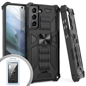 Samsung Galaxy S21 FE Tactical Stand Magnetic Hybrid Case - Black