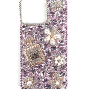 Apple iPhone 15 Pro Max (6.7) Diamond Bling Ornaments Design Case