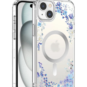 Apple iPhone 14 Plus (6.7) IMD Magsafe Design Clear Case - Lavender Flower