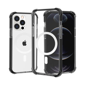 Apple iPhone XR MagSafe Compatible Tough Acrylic Transparent Hybrid Case - Black