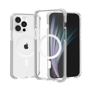 Apple iPhone 11 (6.1) MagSafe Compatible Tough Acrylic Transparent Hybrid Case - White