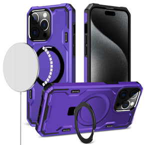 Apple iPhone 12 / 12 Pro (6.1) Magsafe Simplistic Tough Hybrid Case - Purple