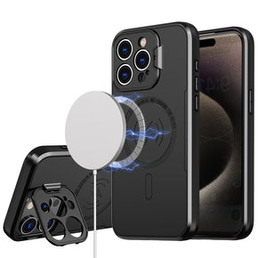 Apple iPhone 15 Pro Max (6.7) Magsafe Camera Cover Matte Hybrid Case - Black