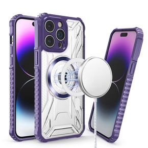 Apple iPhone 11 (6.1) Magsafe Transparent Rugged Hybrid Case - Purple