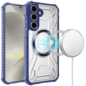 Samsung Galaxy S25 / Galaxy S24 Magsafe Transparent Rugged Hybrid Case - Blue