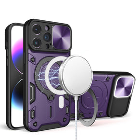 Apple iPhone 15 (6.1) Magsafe Full Camera Cover Hybrid Case - Purple