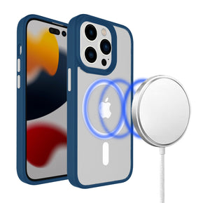 Apple iPhone SE (2022)(2020)/8/7 Magsafe Core Colorful Button Hybrid Case - Blue