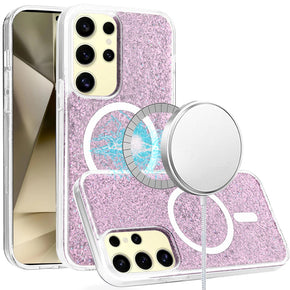 Samsung Galaxy S25 Ultra Magsafe Epoxy Glitter Case - Purple