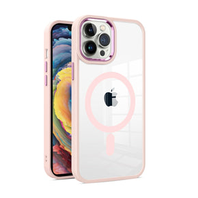 Apple iPhone 11 (6.1) Thick Transparent Clear Magsafe Hybrid Case - Light Pink