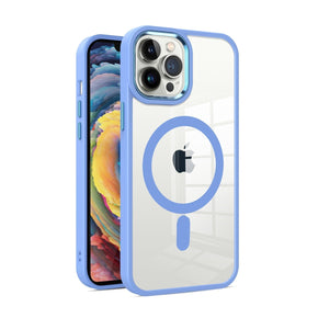 Apple iPhone 15 Plus (6.7) Thick Transparent Clear Magsafe Hybrid Case - Light Purple