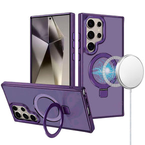 Samsung Galaxy S25 Ultra Magsafe Metal Ring Hybrid Case - Purple