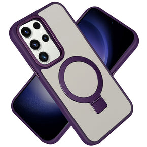Samsung Galaxy S24 Ultra Magsafe Metal Ring Hybrid Case - Purple