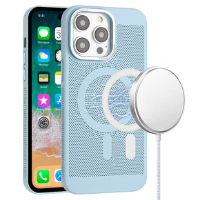 Apple iPhone 11 (6.1) Magsafe Radiator Design Hybrid Case - Blue