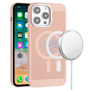 Apple iPhone 14 (6.1) Magsafe Radiator Design Hybrid Case - Pink
