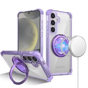 Samsung Galaxy S25 Plus Magsafe Shield Hybrid (with Kickstand) Case - Purple