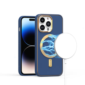 Apple iPhone SE (2020)/8/7 Ultimate Quality Leather Magsafe Hybrid Case - Blue