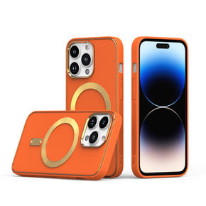 Apple iPhone SE (2020)/8/7 Ultimate Quality Leather Magsafe Hybrid Case - Orange