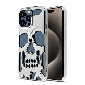 Apple iPhone 15 Pro (6.1) Skullcap Hybrid Protector Cover - Silver