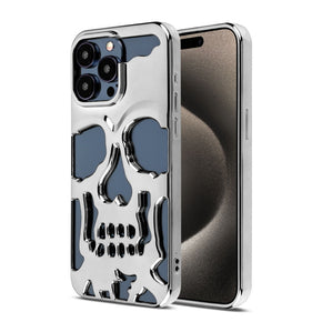 Apple iPhone 15 Pro Max (6.7) Skullcap Hybrid Protector Cover - Silver