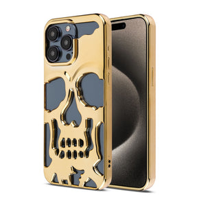 Apple iPhone 15 Pro Max (6.7) Skullcap Hybrid Protector Cover - Gold