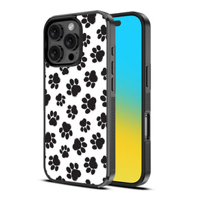 Apple iPhone 16 Plus (6.7) Design Lab Series Hybrid Case - Green Paw Prints