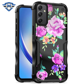 Samsung Galaxy A15 5G METKASE Exquisite Design Hybrid Case - Tropical Romantic Colorful Roses Floral